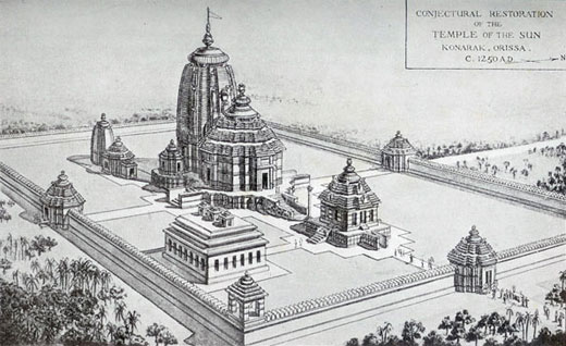 Conjectural Restoration of Konark Temple