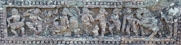 Stone carving on Chhayadevi temple wall