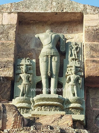 Stone figure on the outer wall