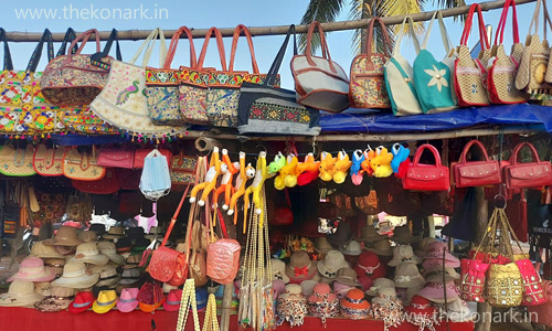 Vendor selling varieties of handicraft items