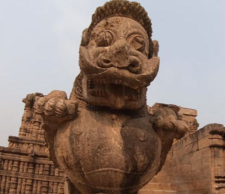 Lion(Simha) portion of the gaja-simha sculpture