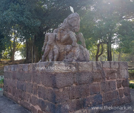 View of the right side Konark war horse